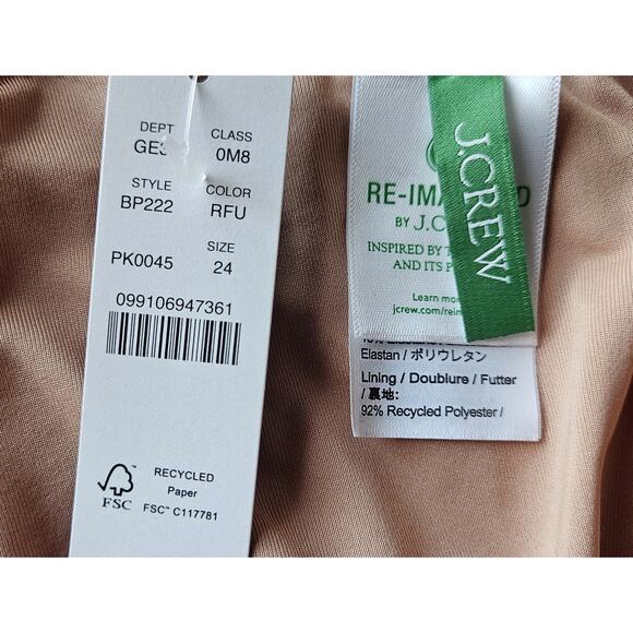 J. Crew Women 24 Swimsuit 1 Piece V-Neck Ruffled Ruched Radiant Fuchsia NEW NWT - Picture 4 of 8